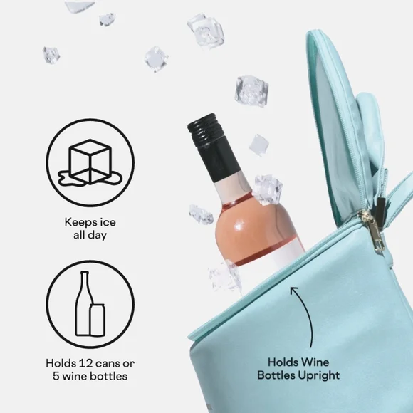 Corkcicle Eola Bucket Bag Periwinkle Neoprene Insulated/Water & Leakproof - Picture 2 of 15